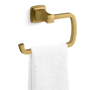K27412-2MB Riff Towel Ring Bathroom Accessory - Vibrant Brushed Moderne Brass K27412-2MB Riff Towel Ring Bathroom Accessory - Vibrant Brushed Moderne Brass