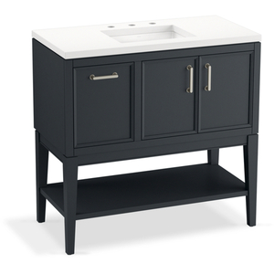 K33579-ASB-1WX Winnow 31" to 44" Bathroom Vanity - Slate Grey