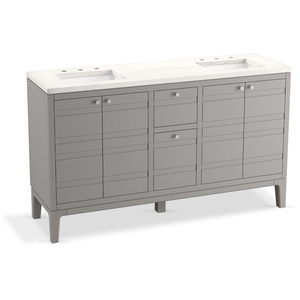 K33527-ASB-1WT Helst Over 45" Bathroom Vanity - Mohair Grey