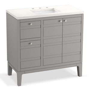 K33526-ASB-1WT Helst 31" to 44" Bathroom Vanity - Mohair Grey