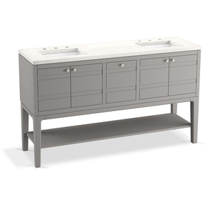 K33525-ASB-1WT Helst Over 45" Bathroom Vanity - Mohair Grey