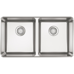 K28900-NA Buckley Stainless Steel Double Bowl Kitchen Sink - Stainless Steel