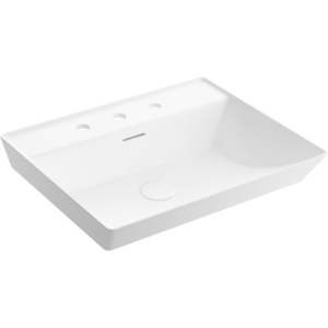 K21059-8-0 Brazn Vessel Style Bathroom Sink - White