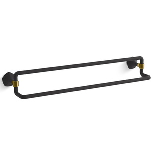 K27062-BMB Occasion Towel Bar Bathroom Accessory - Matte Black / Moderne Brass