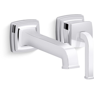 K26431-4-CP Riff Wall Mount Bathroom Faucet Bathroom Faucet - Polished Chrome