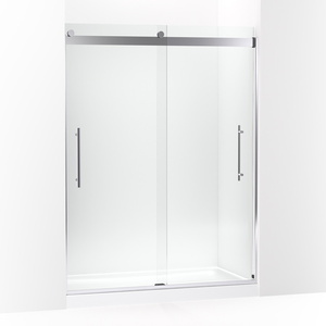 K702423-L-SHP Levity Plus Shower Door - Sliding Shower Door - Bright Polished Silver