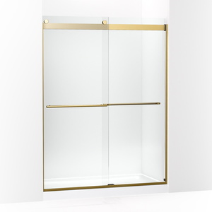 K702424-L-2MB Levity Plus Shower Door - Sliding Shower Door - Vibrant Brushed Moderne Brass K702424-L-2MB Levity Plus Shower Door - Sliding Shower Door - Vibrant Brushed Moderne Brass