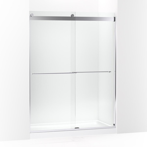 K702424-L-SHP Levity Plus Shower Door - Sliding Shower Door - Bright Polished Silver