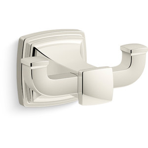 K27411-SN Riff Robe Hook Bathroom Accessory - Vibrant Polished Nickel K27411-SN Riff Robe Hook Bathroom Accessory - Vibrant Polished Nickel