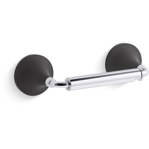 K27429-CBL Tone Paper Holder Bathroom Accessory - Polished Chrome/Matte Black