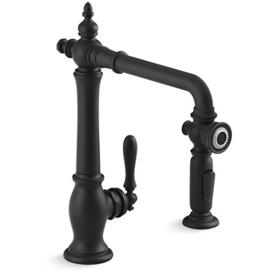 K99265-BL Artifacts Single Handle Kitchen Faucet - Matte Black