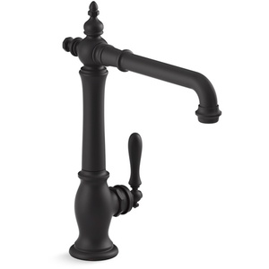 K99266-BL Artifacts Single Handle Kitchen Faucet - Matte Black