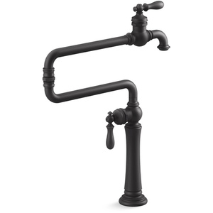 K99271-BL Artifacts Pot Filler Kitchen Faucet - Matte Black