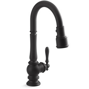 K99261-BL Artifacts Single Handle Kitchen Faucet - Matte Black