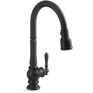 K99259-BL Artifacts Pull-Out Spray Kitchen Faucet - Matte Black