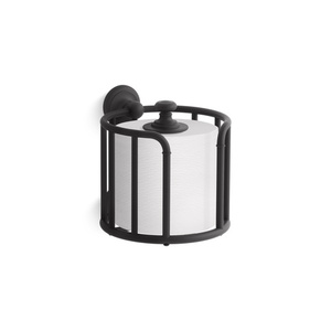 K72576-BL Artifacts Paper Holder Bathroom Accessory - Matte Black