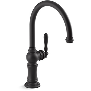 K99263-BL Artifacts Single Handle Kitchen Faucet - Matte Black