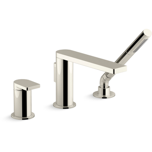 K73078-4-SN Composed Deck Mount With Handshower Tub Faucet - Vibrant Polished Nickel