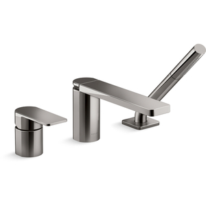 K23488-4-TT Parallel Deck Mount With Handshower Tub Faucet - Vibrant Titanium