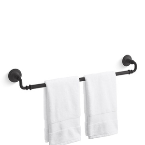 K72569-BL Artifacts Towel Bar Bathroom Accessory - Matte Black