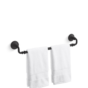 K72568-BL Artifacts Towel Bar Bathroom Accessory - Matte Black