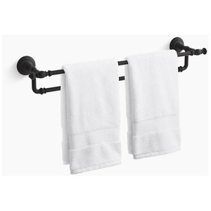 K72570-BL Artifacts Towel Bar Bathroom Accessory - Matte Black