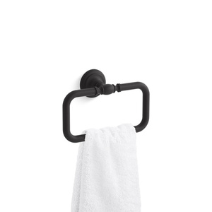 K72571-BL Artifacts Towel Ring Bathroom Accessory - Matte Black