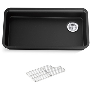 K27785-CM1 Cairn White/Color Undermount - Single Bowl Kitchen Sink - Matte Black K27785-CM1 Cairn White/Color Undermount - Single Bowl Kitchen Sink - Matte Black