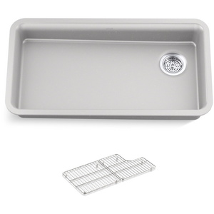 K27785-CM4 Cairn White/Color Undermount - Single Bowl Kitchen Sink - Matte Grey K27785-CM4 Cairn White/Color Undermount - Single Bowl Kitchen Sink - Matte Grey