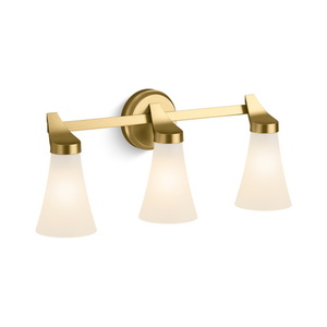 K26848-SC03-2GL Simplice 3 Bulb Bathroom Lighting - Brushed Moderne Brass