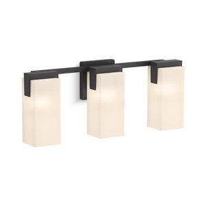 K31494-SC03-BLL Honesty 3 Bulb Bathroom Lighting - Matte Black