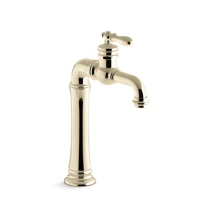 K72763-9M-AF Artifacts Single Hole Bathroom Faucet - Vibrant French Gold