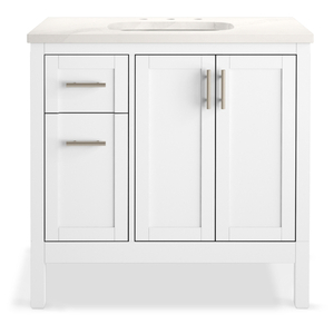 K39605-ASB-0 Hadron 31" to 44" Bathroom Vanity - White