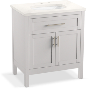 K39604-ASB-AGA Hadron 25" to 30" Bathroom Vanity - Atmos Grey