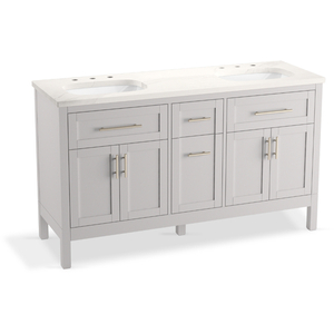 K39607-ASB-AGA Hadron Over 45" Bathroom Vanity - Atmos Grey