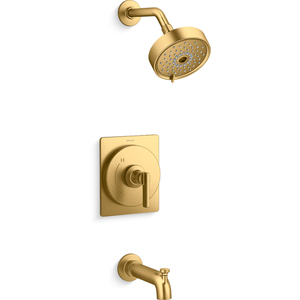 KTS35917-4Y-2MB Castia by Studio McGee Tub & Shower Faucet Trim Trim Kit - Vibrant Brushed Moderne Brass