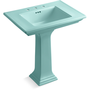 K2268-8-H15 Memoirs Stately Pedestal Bathroom Sink - 150th Spring Green