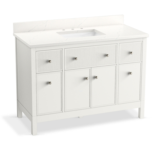 K35021-0 Malin by Studio McGee Over 45" Bathroom Vanity - White K35021-0 Malin by Studio McGee Over 45" Bathroom Vanity - White