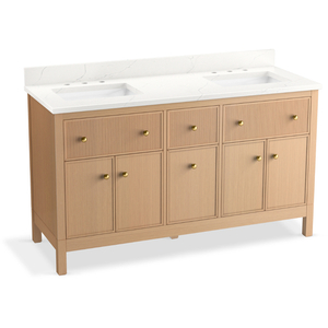 K35022-SWK Malin by Studio McGee Over 45" Bathroom Vanity - White Oak K35022-SWK Malin by Studio McGee Over 45" Bathroom Vanity - White Oak