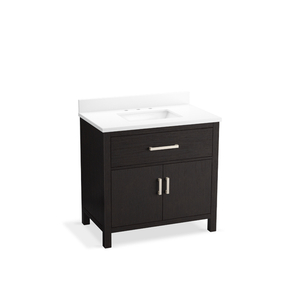 K40639-BD1-BWK Kresla 31" to 44" Bathroom Vanity - Black Oak