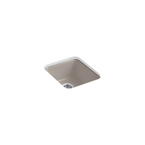 K6584-TRF Iron/Tones White/Color Dual Mount Single Bowl Kitchen Sink - Truffle