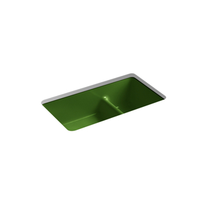 K6625-34 Iron/Tones White/Color Dual Mount Double Bowl Kitchen Sink - Fresh Green K6625-34 Iron/Tones White/Color Dual Mount Double Bowl Kitchen Sink - Fresh Green