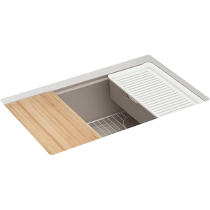 K33712-PC-CM3 Billings White/Color Undermount - Single Bowl Kitchen Sink - Browns