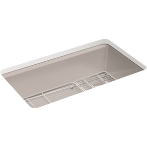 K5871-5UA1-TRF Riverby White/Color Single Bowl - Cast Iron Kitchen Sink - Truffle