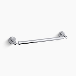 K13108-CP Pinstripe Towel Bar Bathroom Accessory - Polished Chrome