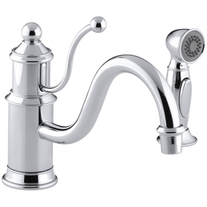 K169-CP Antique Single Handle Kitchen Faucet - Polished Chrome