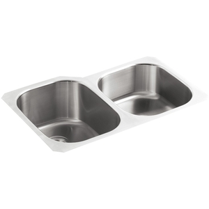 K3150-NA Undertone Stainless Steel Undermount - Double Bowl Kitchen Sink - Stainless Steel