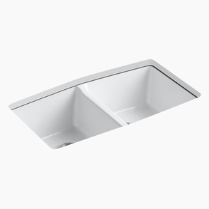 K5846-5U-0 Brookfield White/Color Undermount - Double Bowl Kitchen Sink - White K5846-5U-0 Brookfield White/Color Undermount - Double Bowl Kitchen Sink - White
