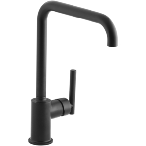 K7507-BL Purist Single Handle Kitchen Faucet - Matte Black