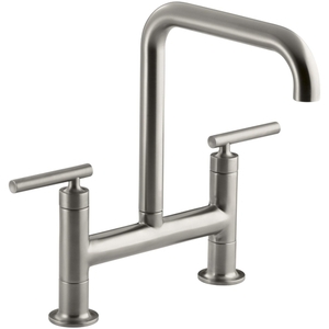 K7547-4-VS Purist Two-Handle Kitchen Faucet - Vibrant Stainless